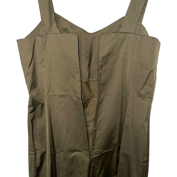 D. Exterior Made in Italy Olive Green Sheath Dress Size XS - Picture 7 of 14